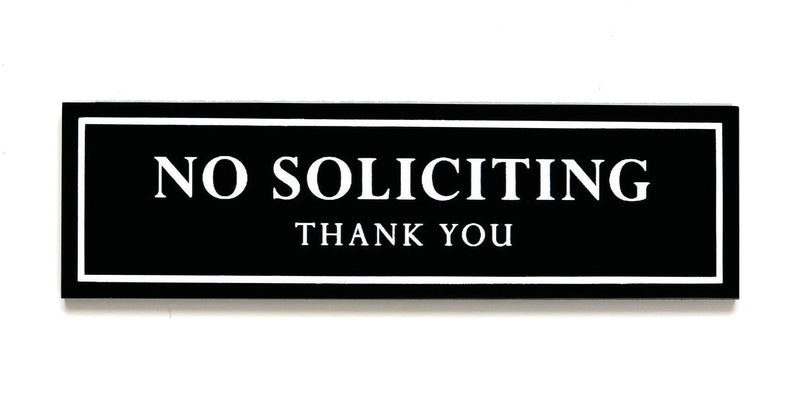 English / frosted black / No Soliciting - Classic