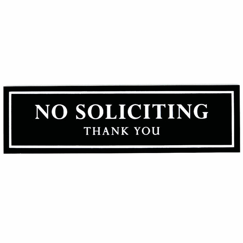 English / frosted black / No Soliciting - Classic