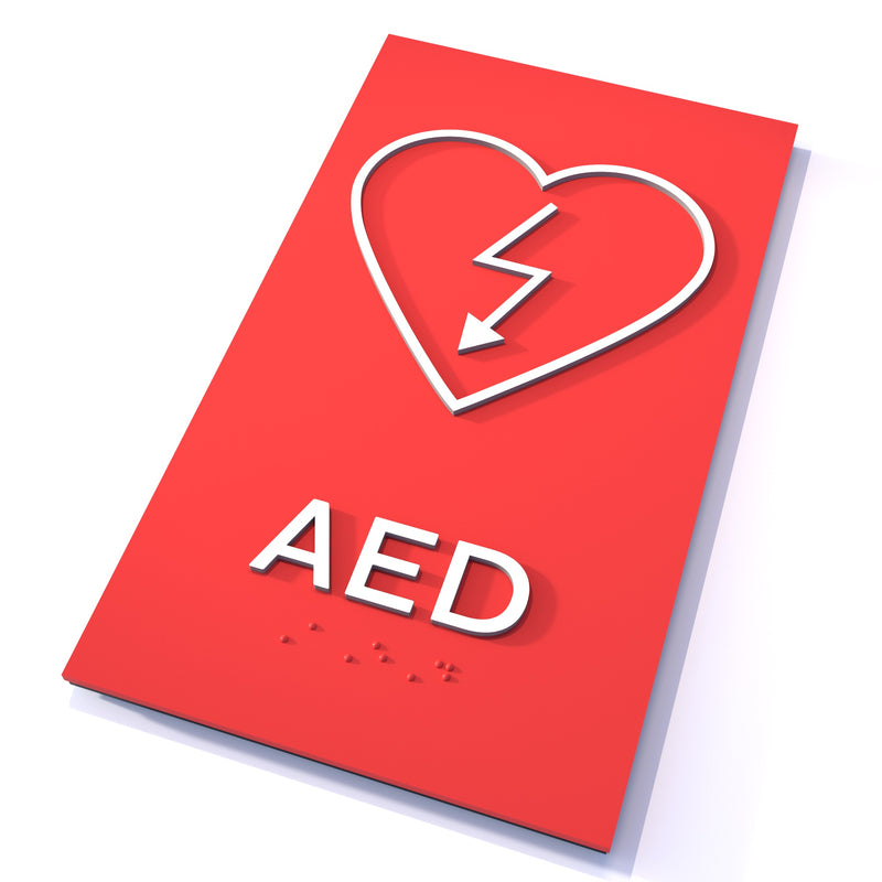 English / Red / AED