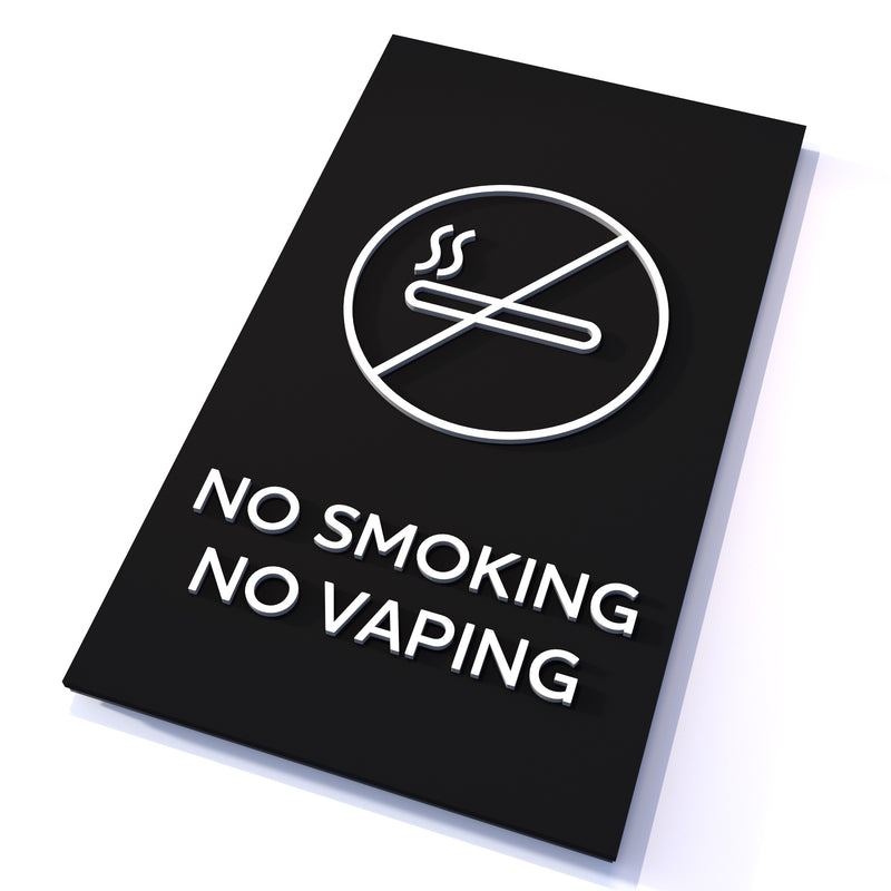 English / frosted black / No Smoking No Vaping